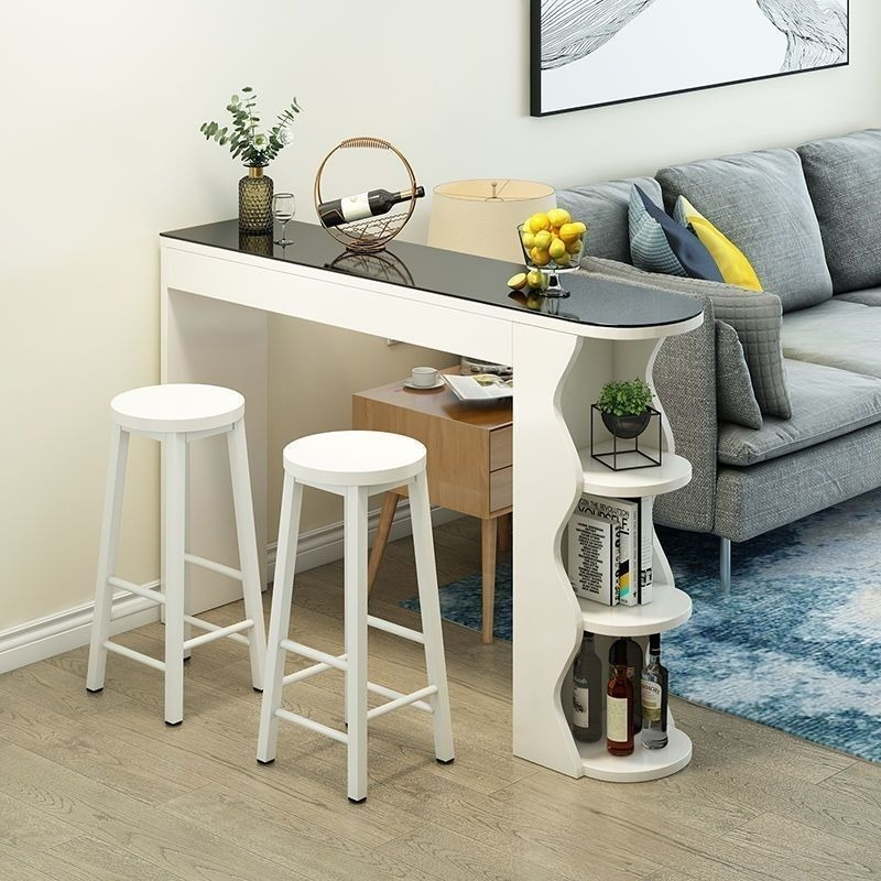 Bar table chairs simple modern living room kitchen porch sofa
