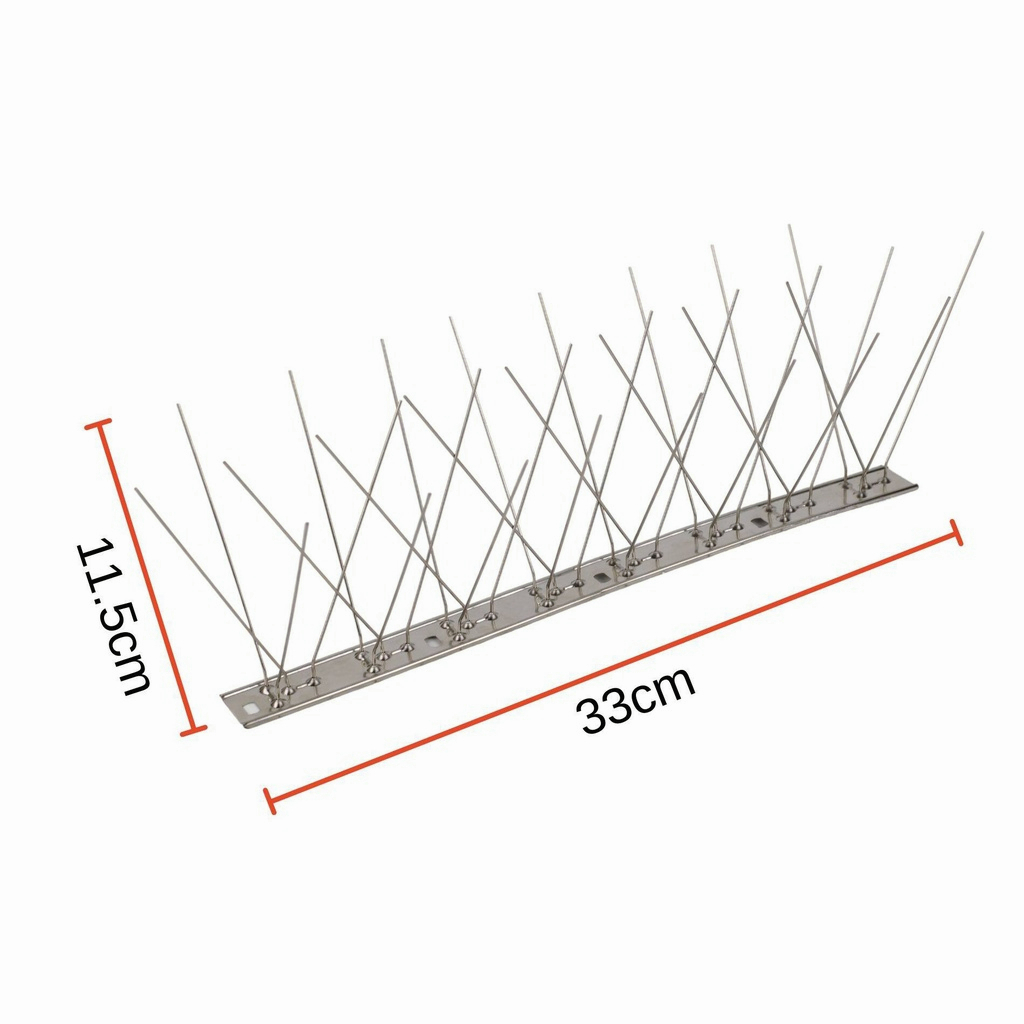 33cm Bird Repellent Mat Spikes S/Steel Animal Repeller Chase Birds
