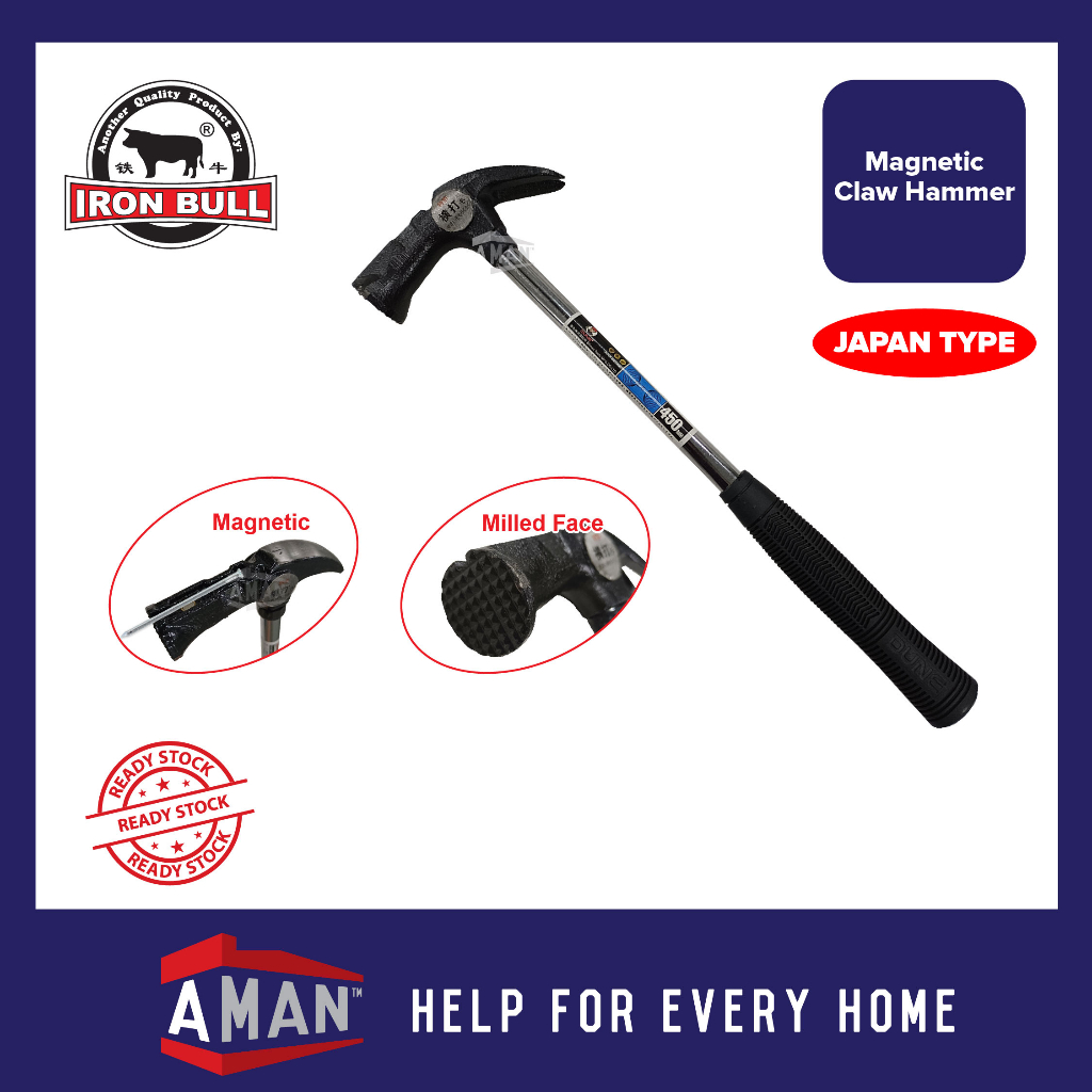 IRON BULL Claw Hammer With Holder Japan Type Hand Tool Hardware Tukul Cakar