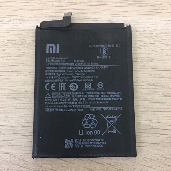 FOR MI POCO X3，POCO X3 PRO ORIGINAL BATTERY BN57 5160mAh BATERI