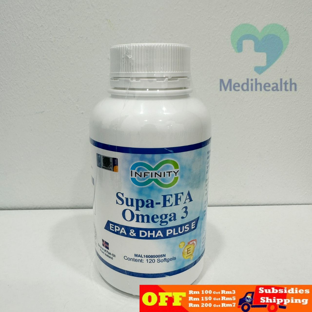 INFINITY SupaEFA Omega 3 EPA & DHA Plus E Softgels (120'S / 120'S X2