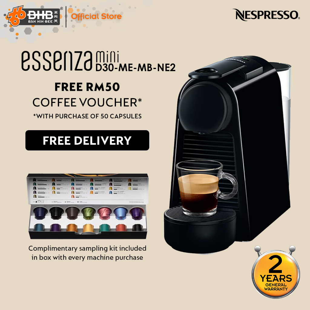 Nespresso D30-ME-BK-NE2 Essenza Mini Fully Automatic Capsule Espresso ...