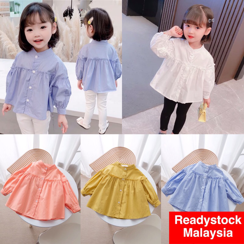 Blouse Budak Perempuan 1-7 Tahun/Girl Kids Blouse [Readystock] | Shopee ...