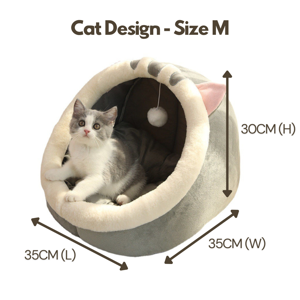 Cartoon Pet Bed Foldable Big Cat Bed Removable Washable Pet Sleeping Bed for Cat Dog House tempat tidur kucing Shopee Malaysia