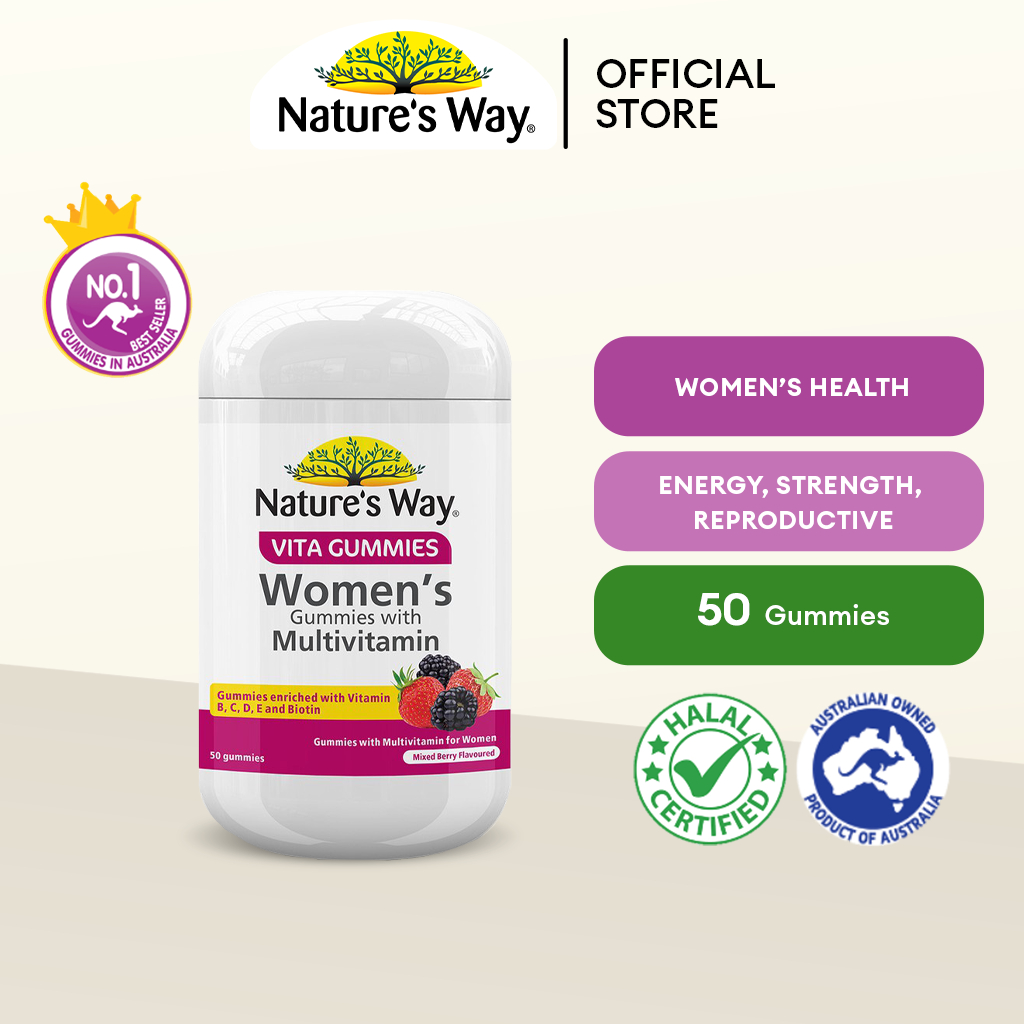 Nature's Way Adult Gummies with Multivitamin For Women (50 Pcs ...