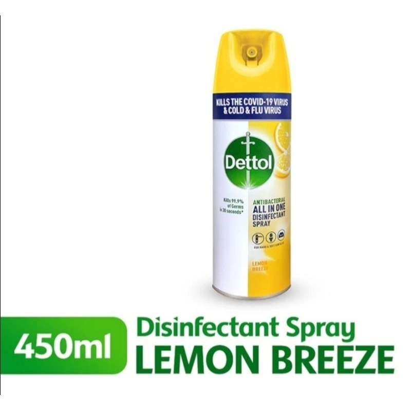 Dettol Disinfectant Spray 450ml Antibacterial Lemon Breeze Lavender Sakura Blossom Morning 6739