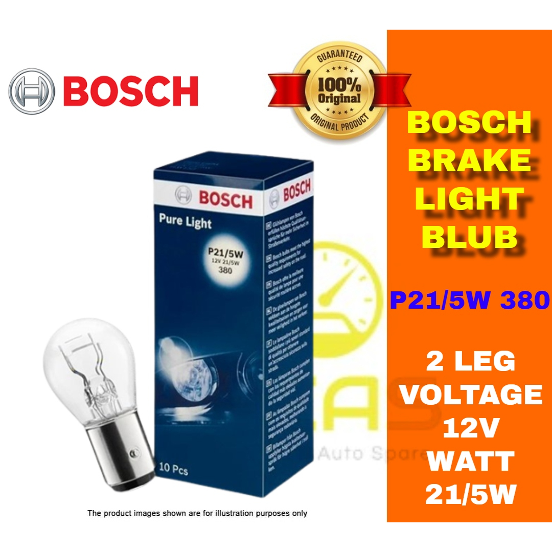 Bosch Pure Light P21/5W 380/P21 382 Bulb 1016 Brake Bulb (1 Pcs/12V