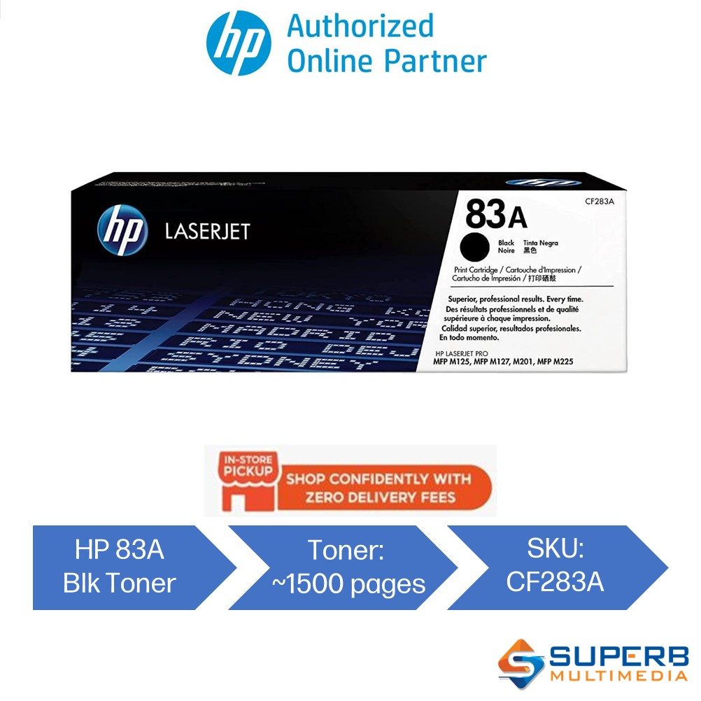 HP 83A Black Original LaserJet Toner [CF283A] | Shopee Malaysia