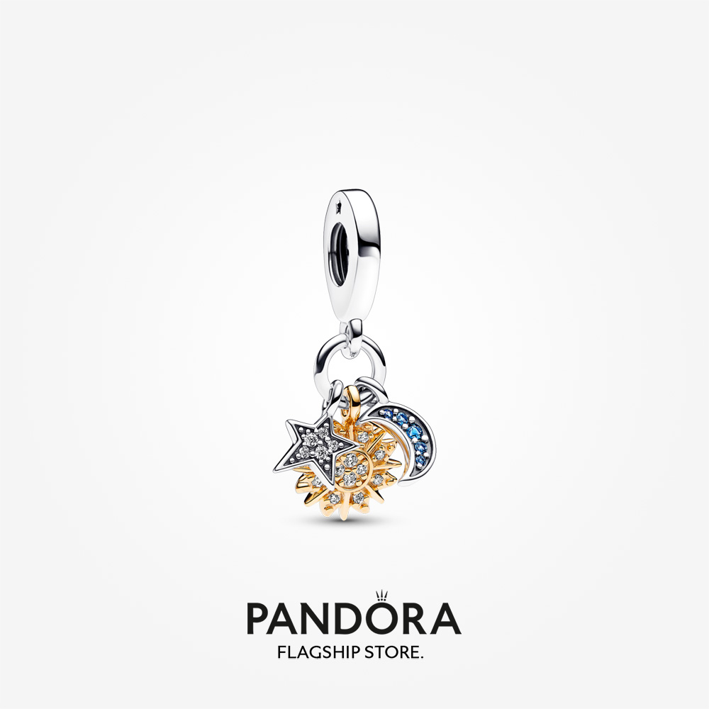 Pandora Two-tone Celestial Triple Dangle Charm