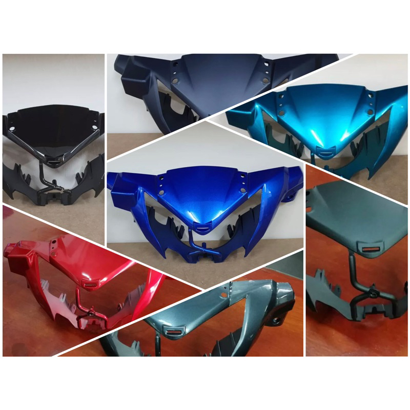 OEM LC135 V4 V5 V6 V7 Cover Upper Head Lamp Kepala Matt Black Cyan CM6