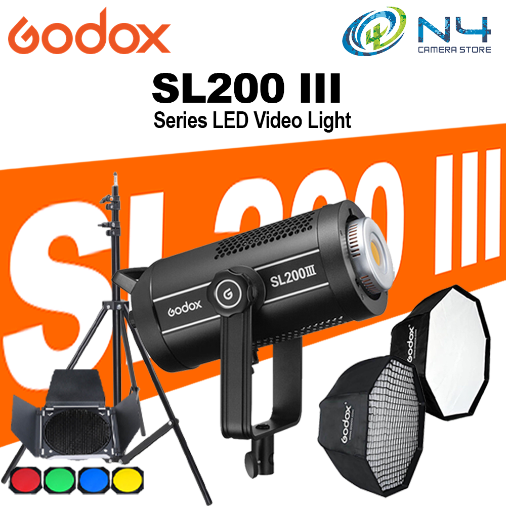 Godox SL200III 200W 5600K White Version LED Video Light Bowens Mount ...