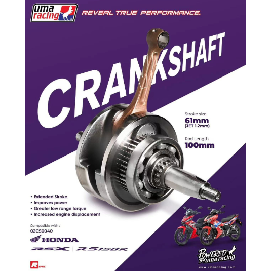 (FREE SHIPPING) Uma crankshaft JET ** JACK UP 3.2MM *** STROKE 61MM