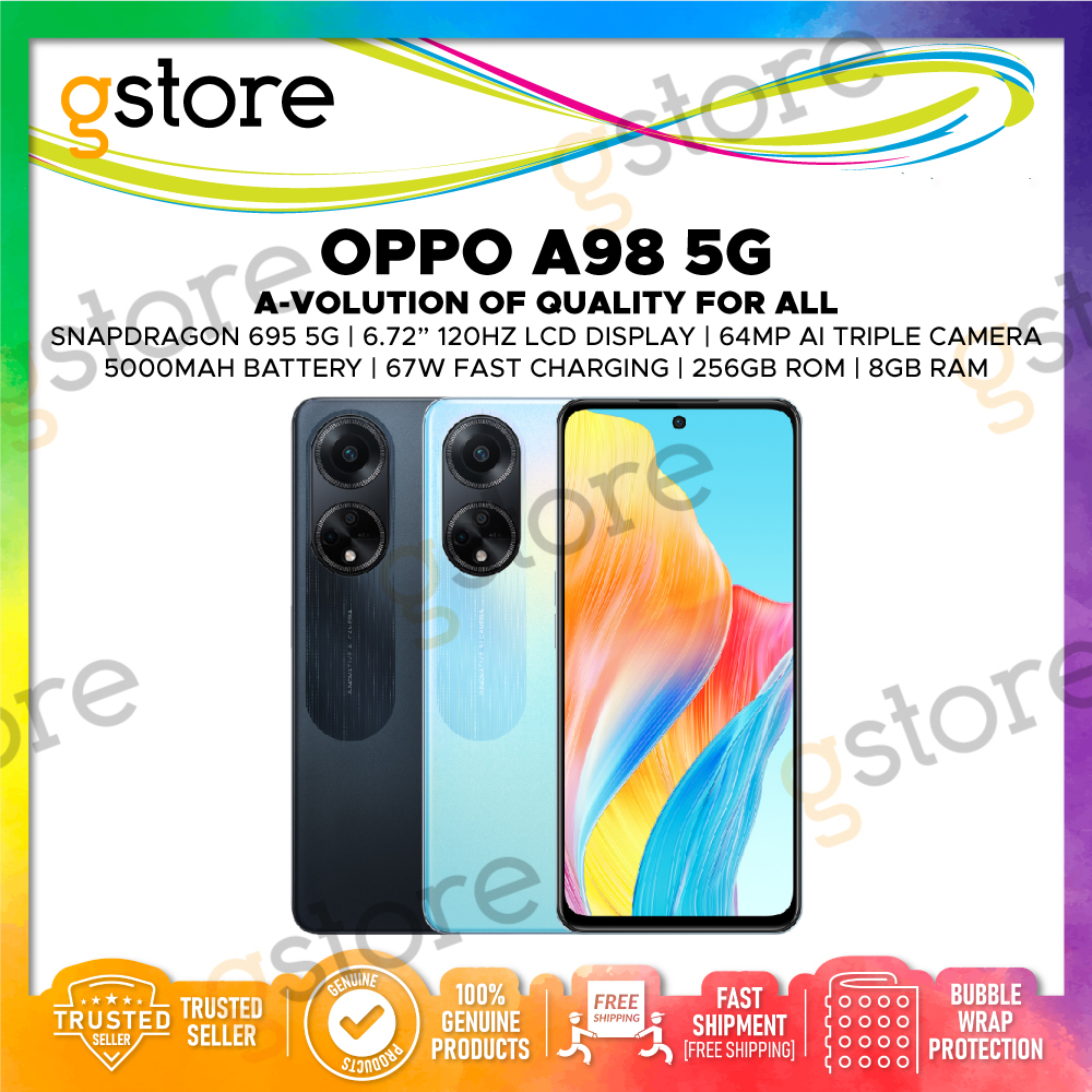 Oppo A98 5G | 16GB(8+8) + 256GB - Original Malaysia Set