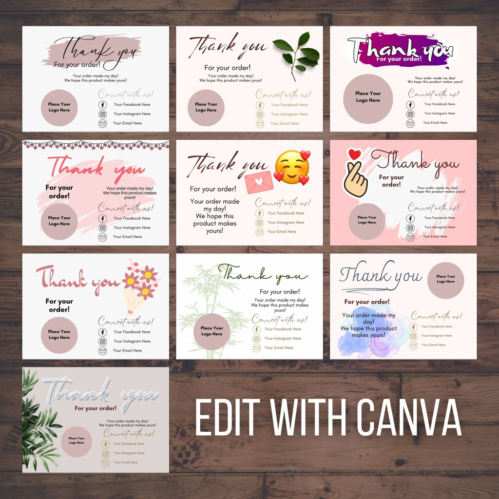 Thank You Card for Customer Kad Terima Kasih Pelanggan Printable Edit ...