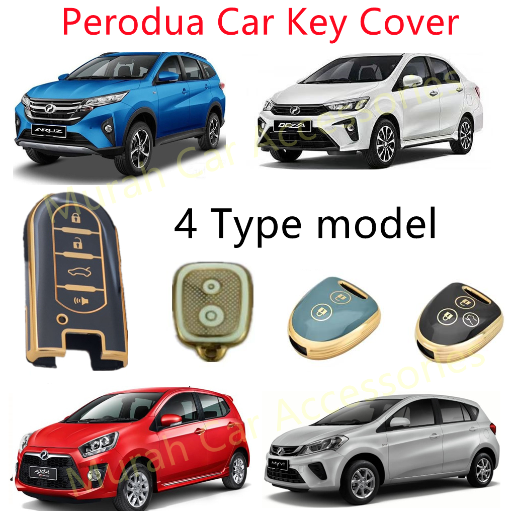 Perodua Car Key Cover MYVI BEZZA AXIA ARUZ VIVA ALZA Chrome Reflection