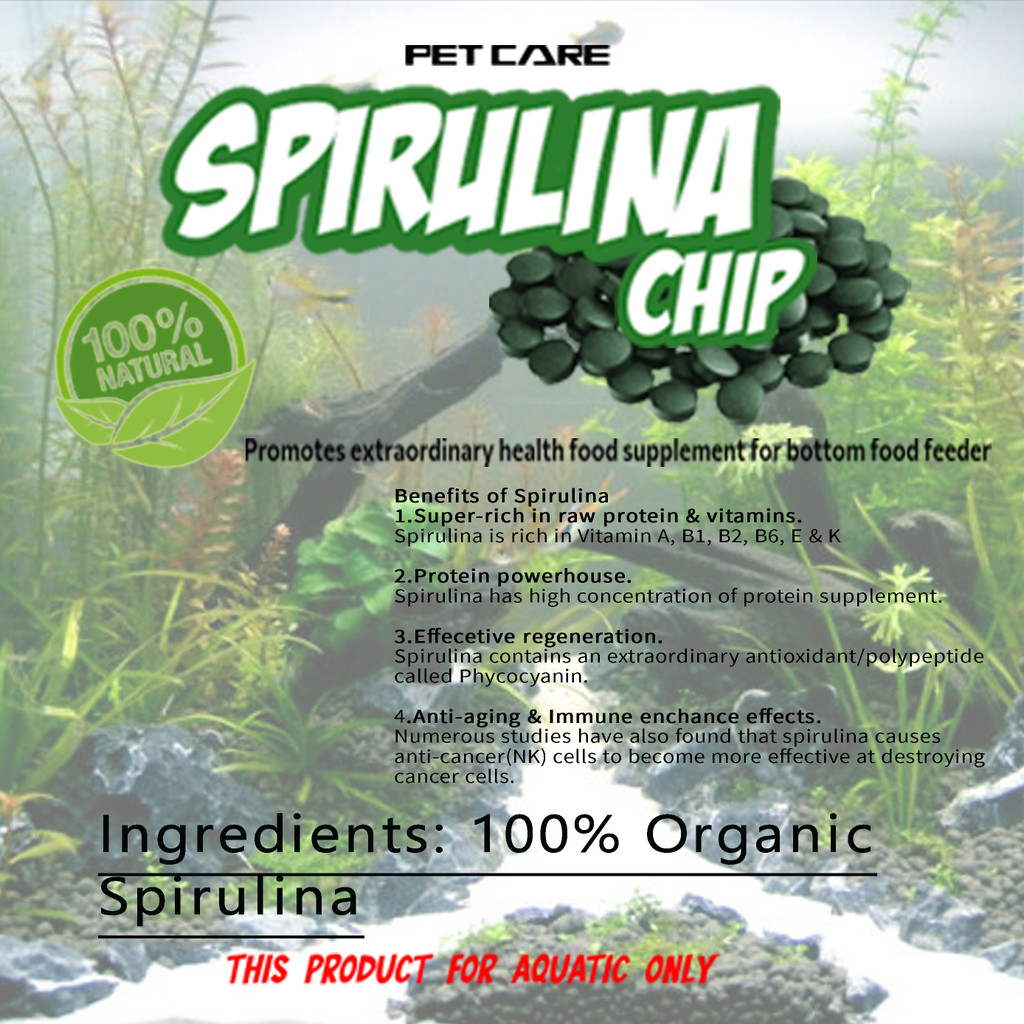 vitamin untuk ikan, spirulina tablet, organic spirulina, spirulina
