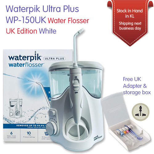 Waterpik WP150UK Ultra Plus Water Flosser with 6 Tips & Advanced