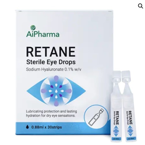 [EXP:04/26]AIPHARMA RETANE Sterile Eye Drops (0.88ml x 30 strips ...