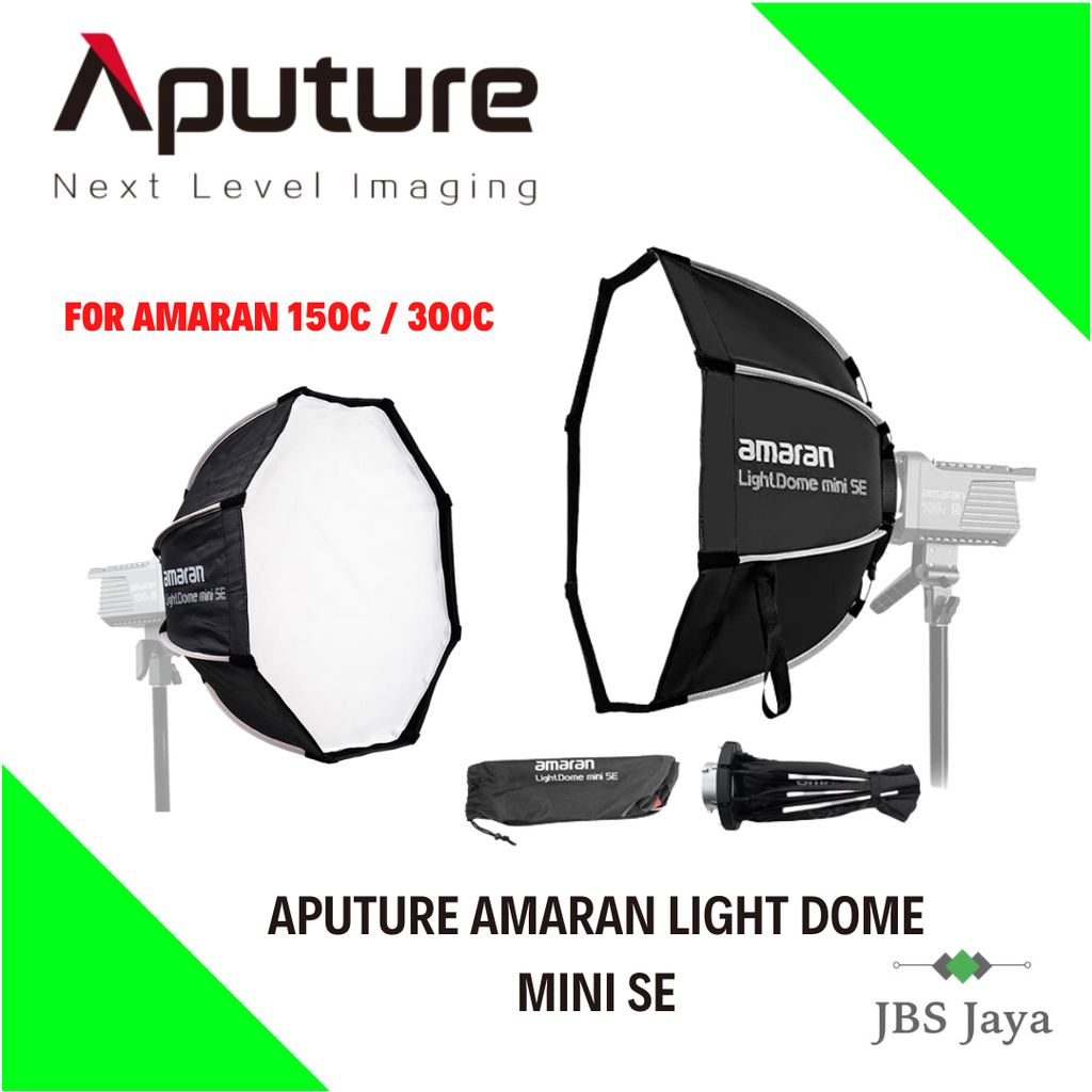 Aputure Amaran Light Dome Mini SE Softbox - Compact Bowens Mount Octagonal Soft Light Modifier For Video Light