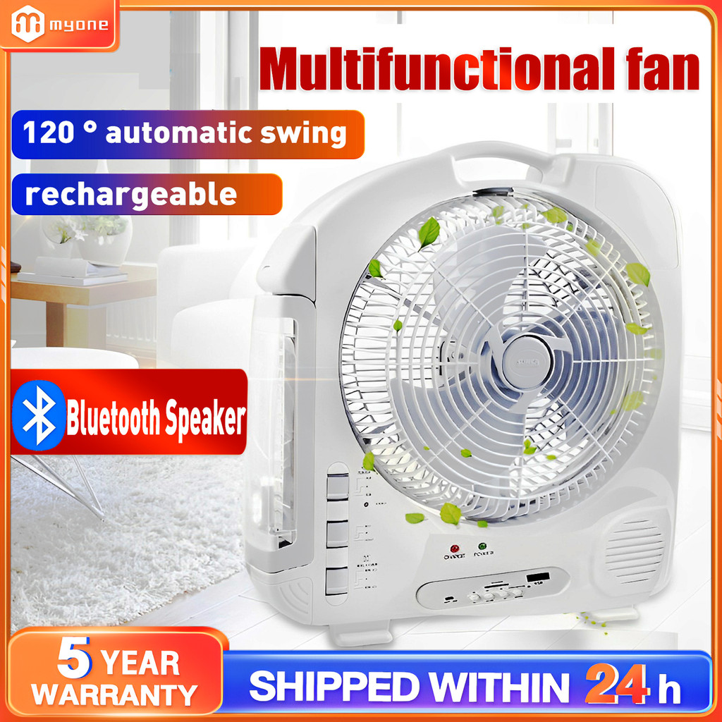 kipas 10 Inches Air Conditioner Cooling Fan With 5 Sprays 7 Color Light