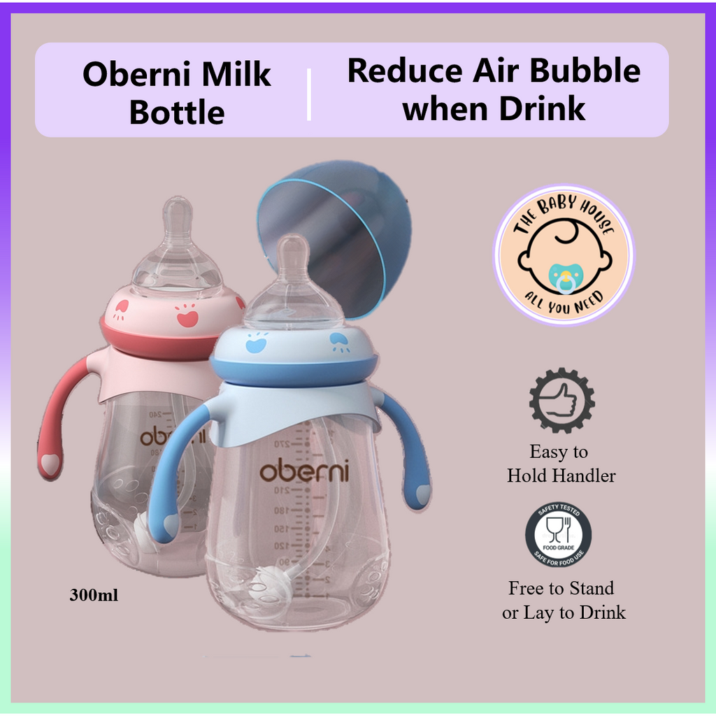 Oberni™ Milk Bottle Wide Neck Botol Susu Bayi Lebar, BPA Free