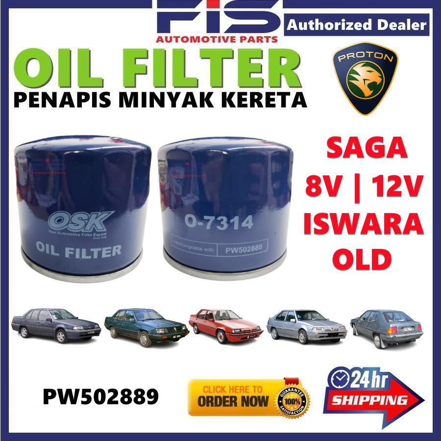FIS Oil Filter Proton Iswara Old Model Saga 8V 12V 8942019420 PW502889 8942435020 O7314