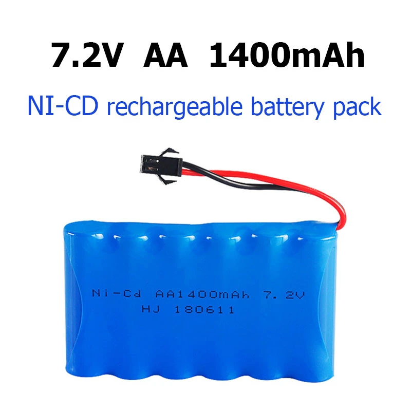 7.2V 1400mAh Nickel Cadmium Battery Pack AA Rechargeable Battery Remote
