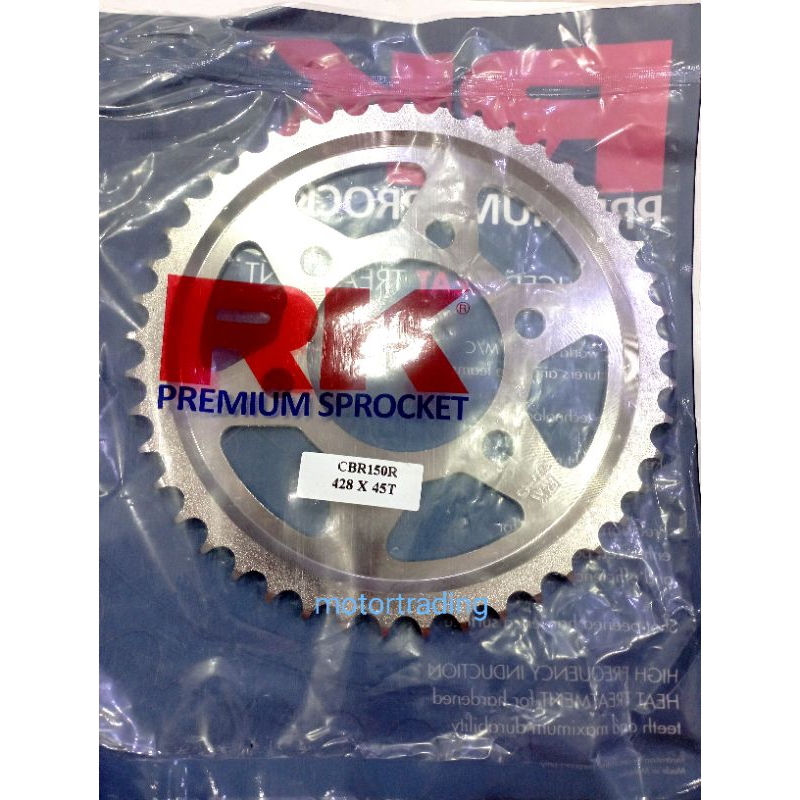 RK 428 HONDA CBR150R CBR 150R 44T / 45T REAR SPROCKET ( 6 HOSE ...