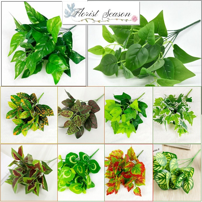 Artificial Leaf Plant 35cm / Daun Hiasan Hand Bouquet / Artificial ...