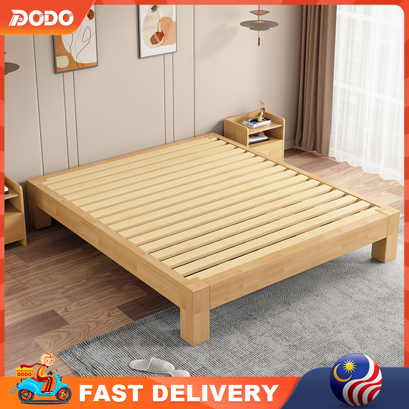 DO Katil Kayu Single/Queen/King Size Solid Wood Bed Frame Bedroom
