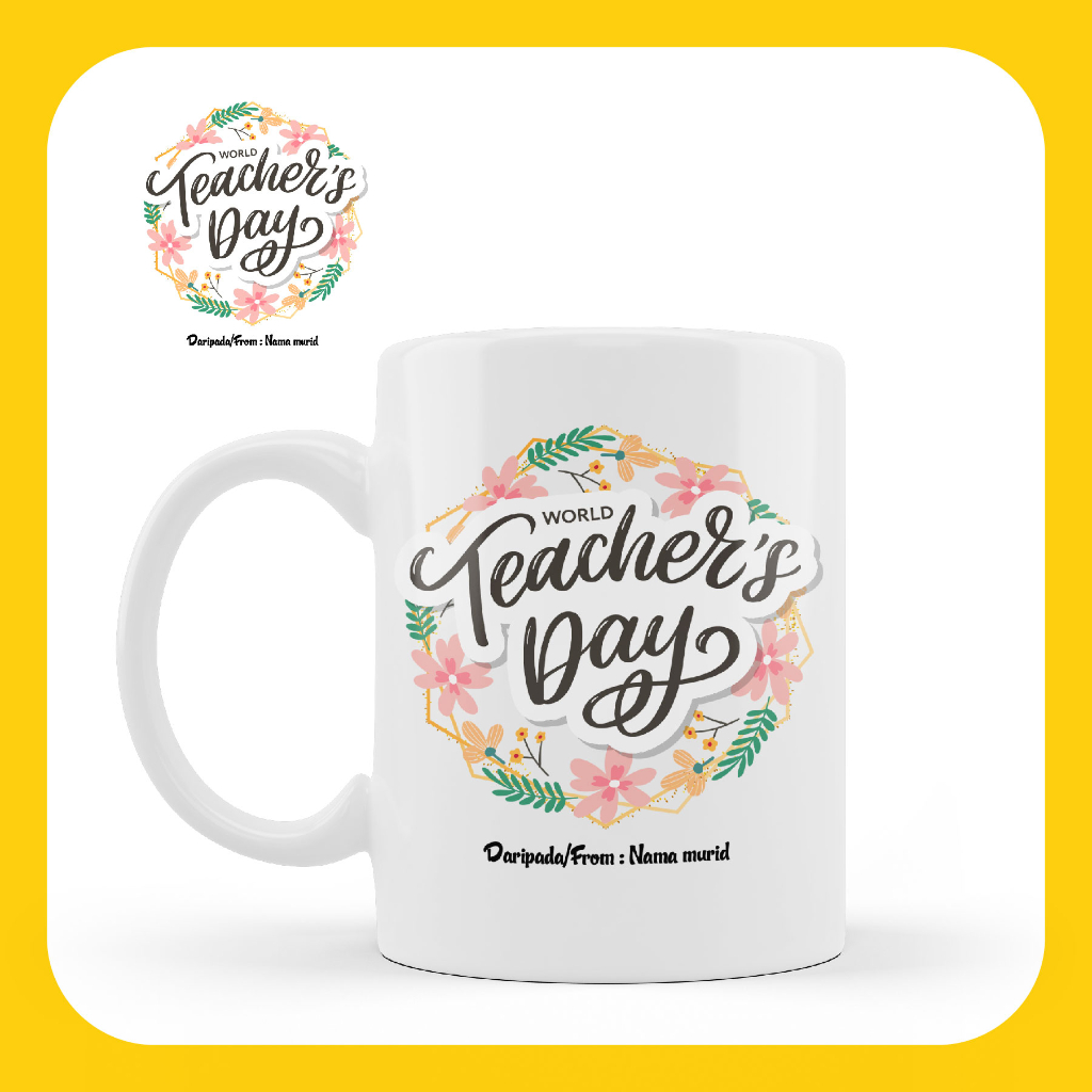 𝗥𝗲𝗮𝗱𝘆 𝗠𝗮𝗱𝗲 𝗗𝗲𝘀𝗶𝗴𝗻 Mug Hari Guru Gift Mug Hadiah Hari Guru Hari