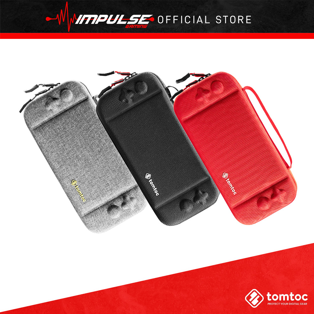 Tomtoc NSW Nintendo Switch & OLED Deluxe Case - Grey / Red / Black ...