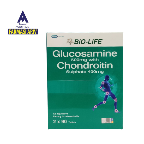BioLife Glucosamine 500mg with Chondroitin Sulphate 400mg 2 x 90