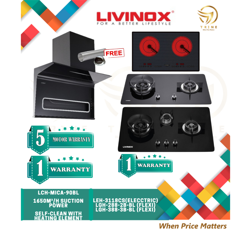 *FREE SHIPPING* LIVINOX LCHMICA90BL Kitchen Hood Cooker Hood Gas