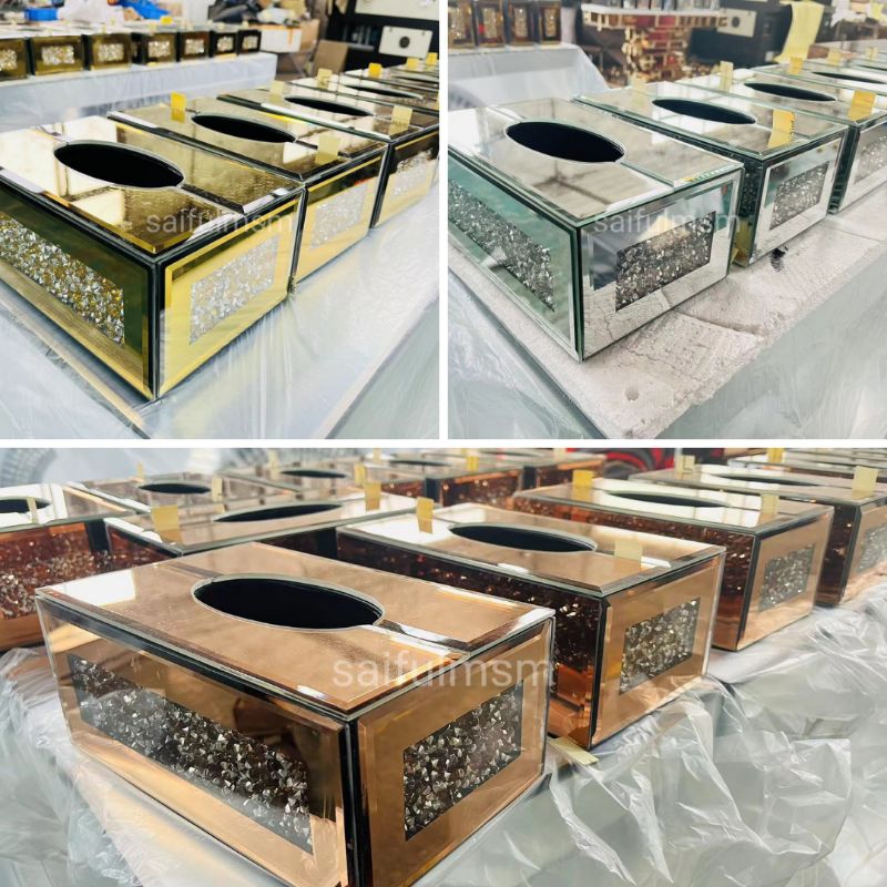 Luxury diamond tissue box decoration paper box napkin storage box kotak