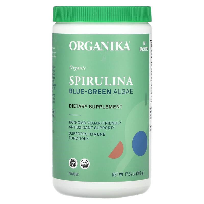 Organika, Organic Spirulina BlueGreen Algae, 17.64 oz (500 g) Shopee