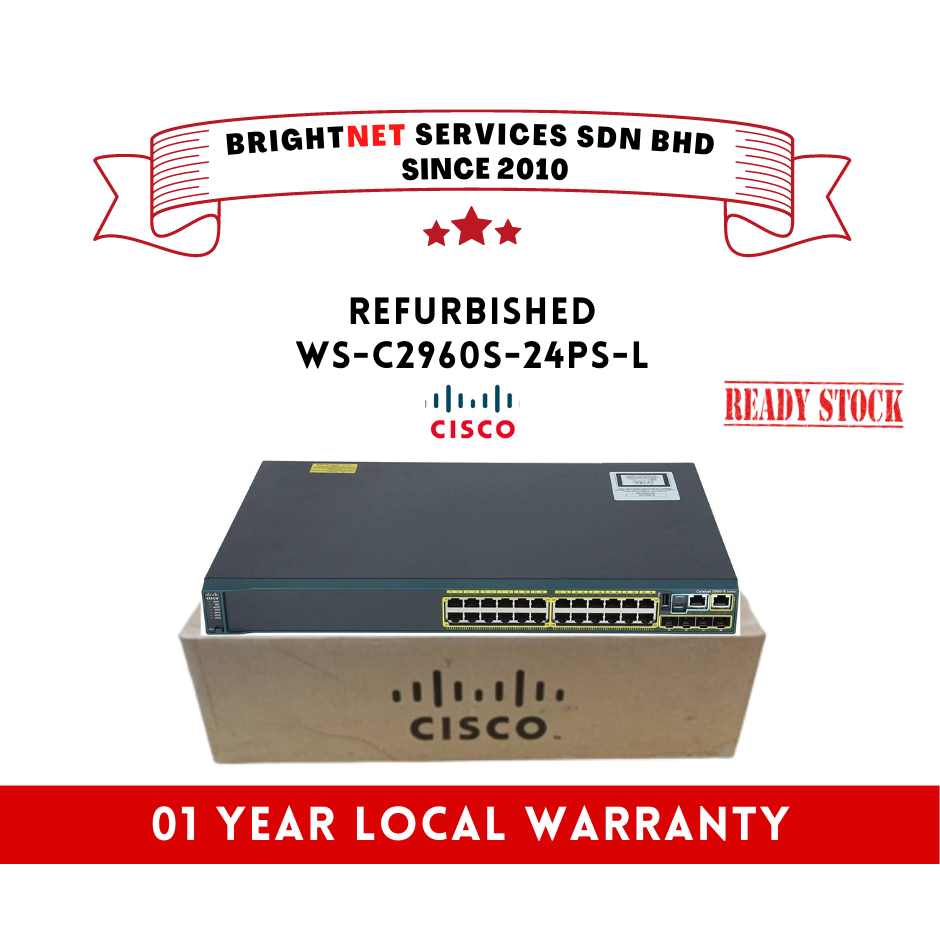 [READY STOCK] Cisco WSC2960S24PSL, Layer 2 Gigabit Switch