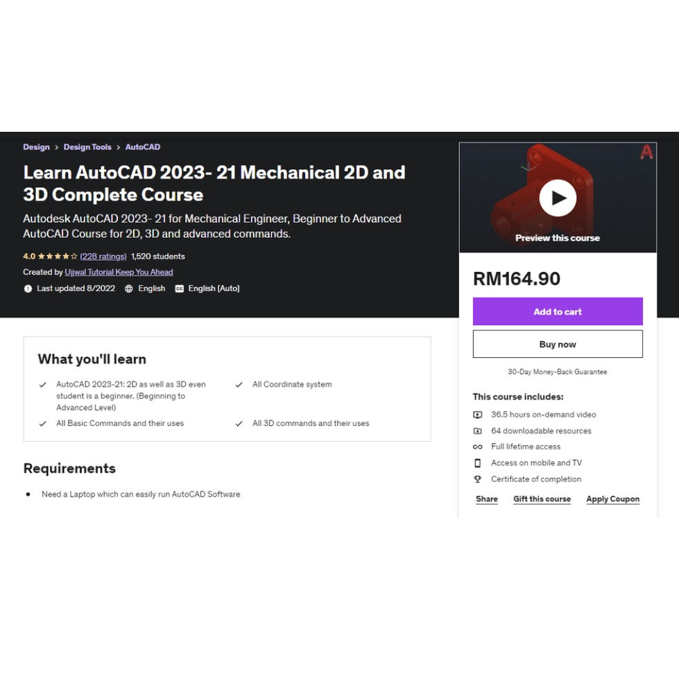[Certified Practical Course] Complete AutoCAD Mechanical 2D & 3D From ...