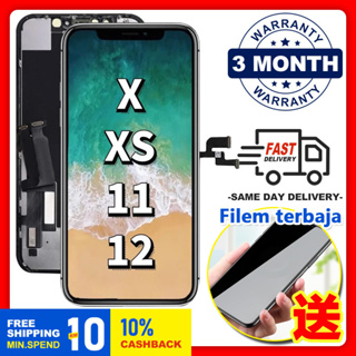Ecran pour iPhone 4/5/SE/6+/6S+/7+/8+/XR/XSmax/11/12 Pro Max Mini LCD +  OLED