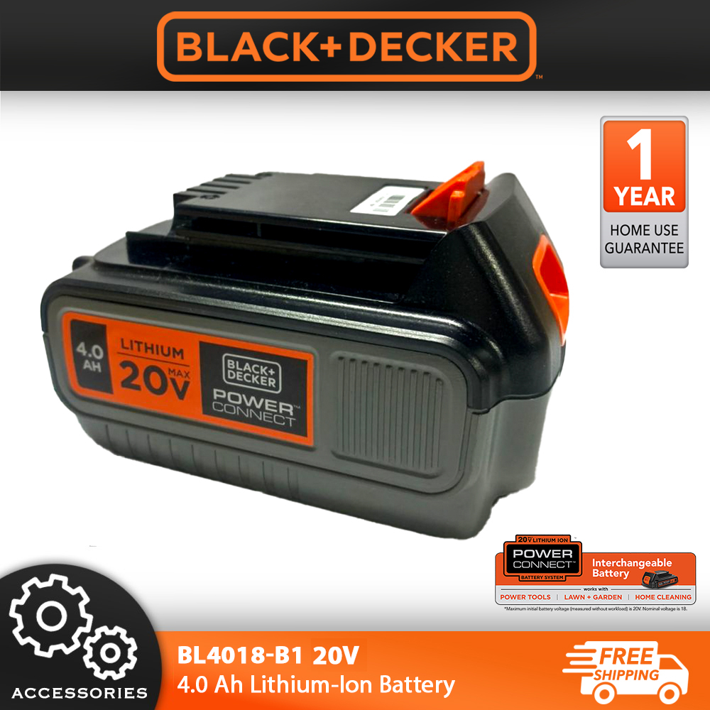 BLACK AND DECKER BL4018 XJ 20V 4.0 Ah Lithium Ion Battery Shopee