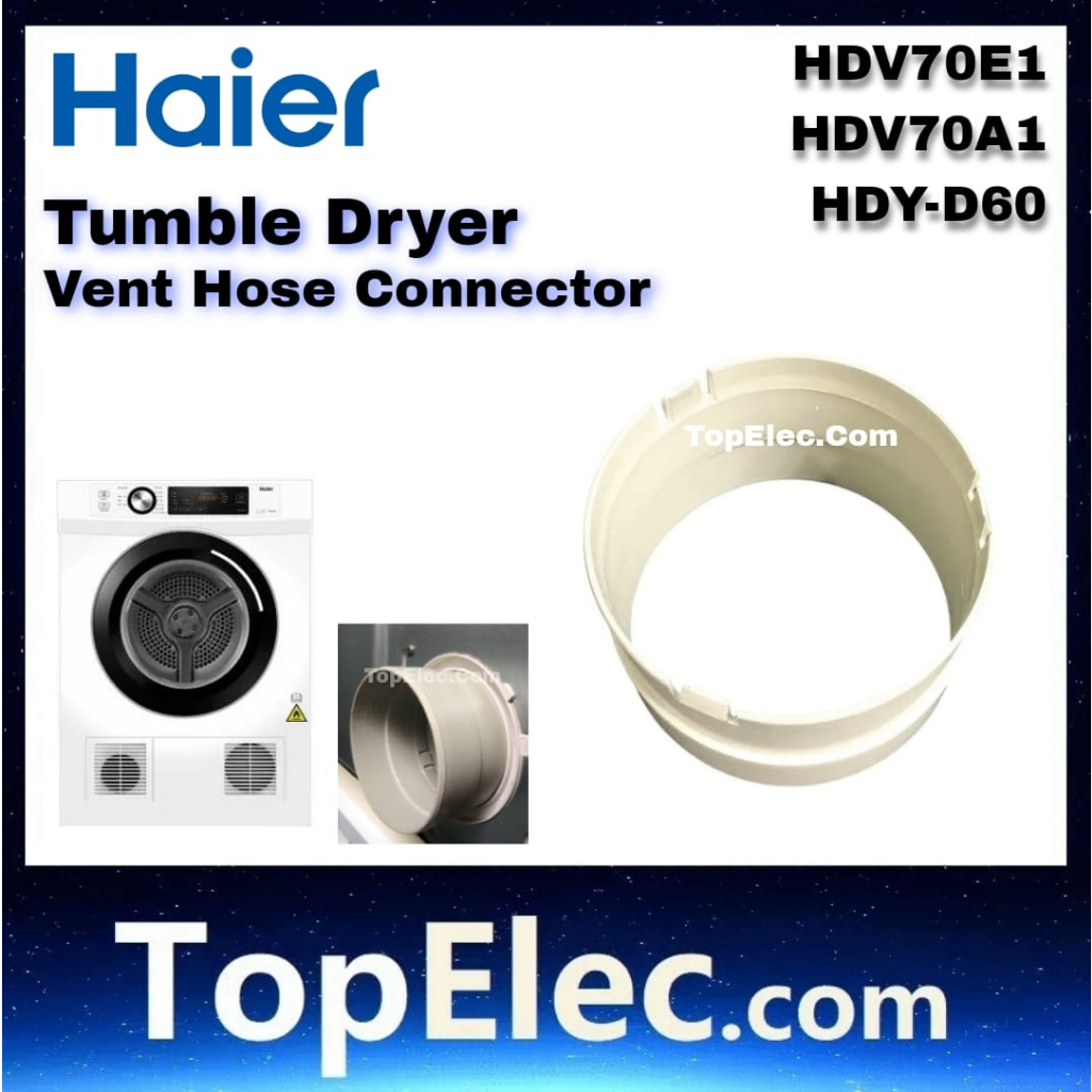 HAIER Tumble Dryer Vent Hose Connector Adapter Joiner Ring HDYD60