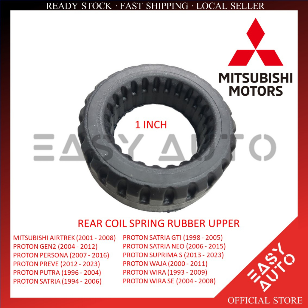 REAR COIL SPRING RUBBER UPPER 1 INCH-MB809280 PROTON WIRA,AIRTREK,GEN2 ...
