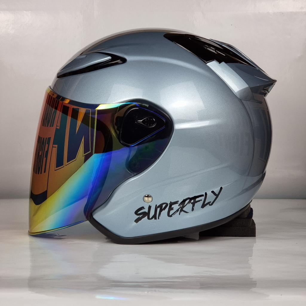 NHK Helmet X SUPERFLY R6 v2 Solid (Zephyr White Glossy) | Shopee Malaysia