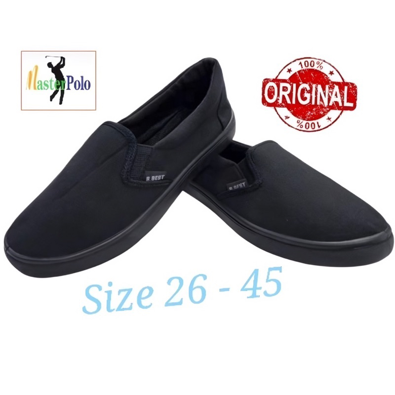 B Best Sarung Kasut Sekolah Hitam Slip On Black School Shoes Shopee