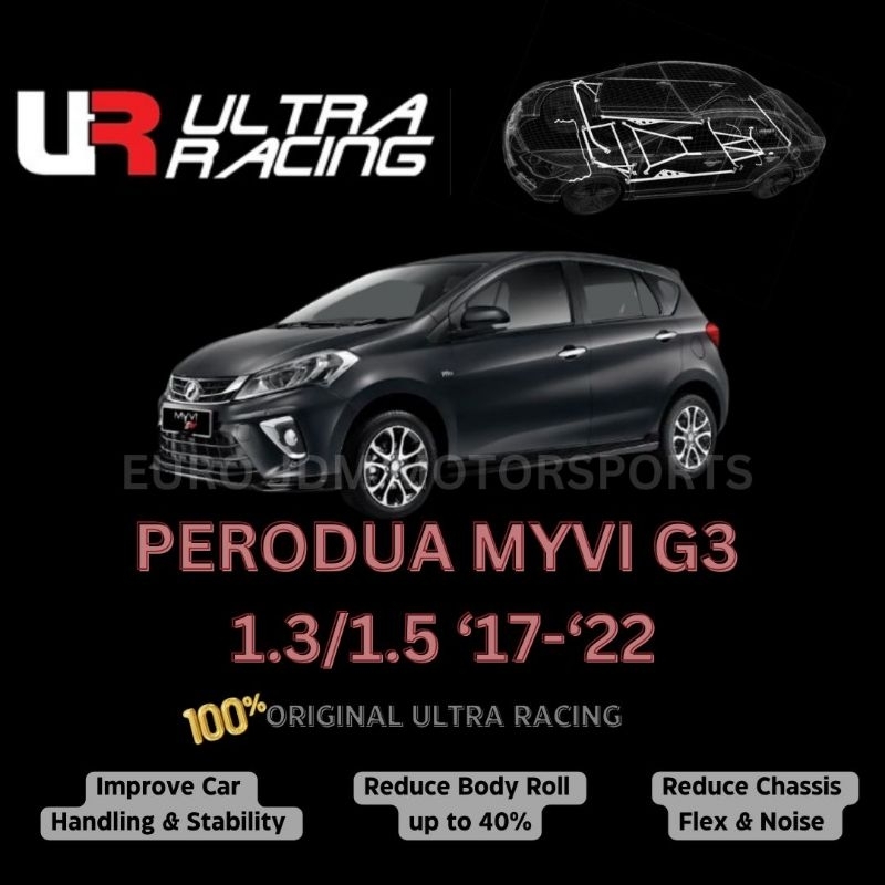 Ultra Racing Safety Bar Perodua Myvi G3 1.3/1.5 '17-'22 | Shopee Malaysia