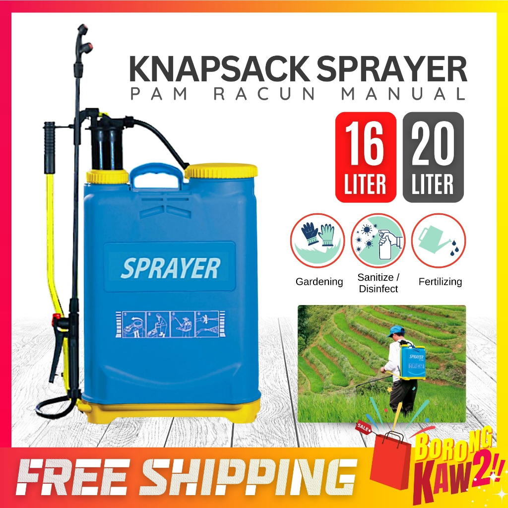 Manual Hand Sprayer Pump Penyembur Racun Rumput Pam Tong Racun Rumput