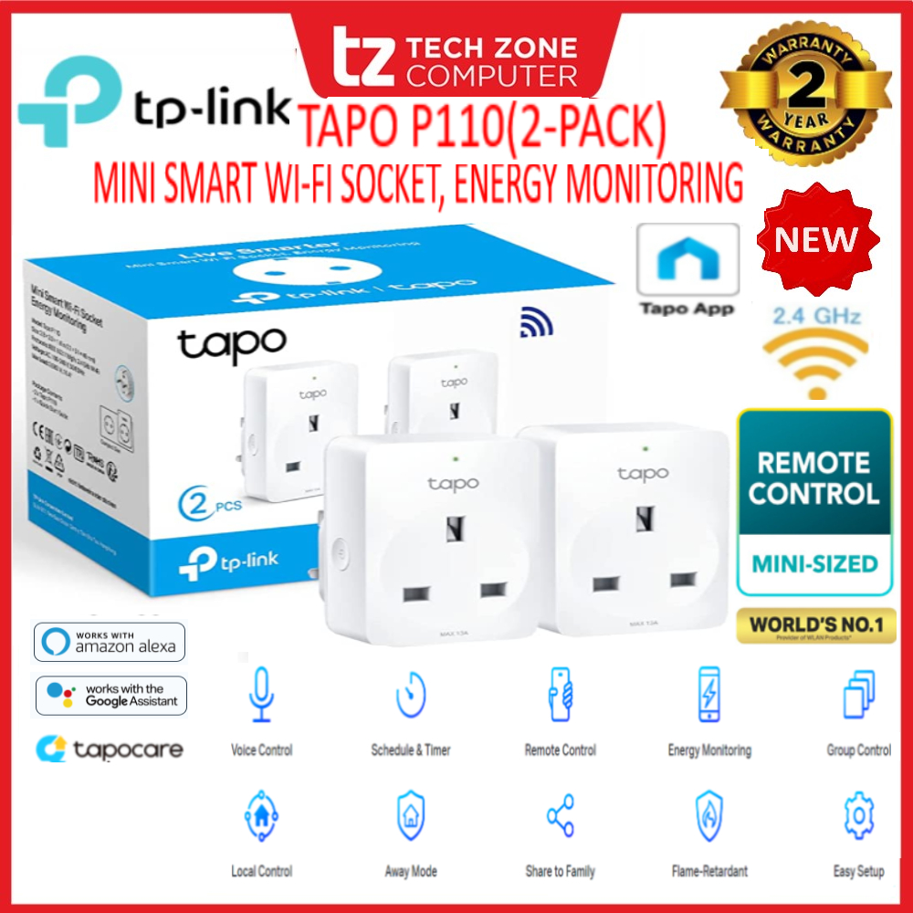 Tp Link Tapo P Pack Mini Smart Wi Fi Socket Energy Monitoring