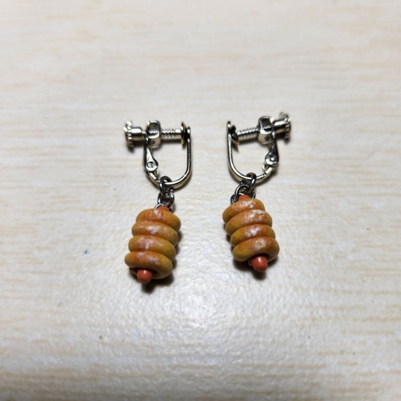 WEEZ HANDMADE Sausage Roll clip on earring Shopee Malaysia