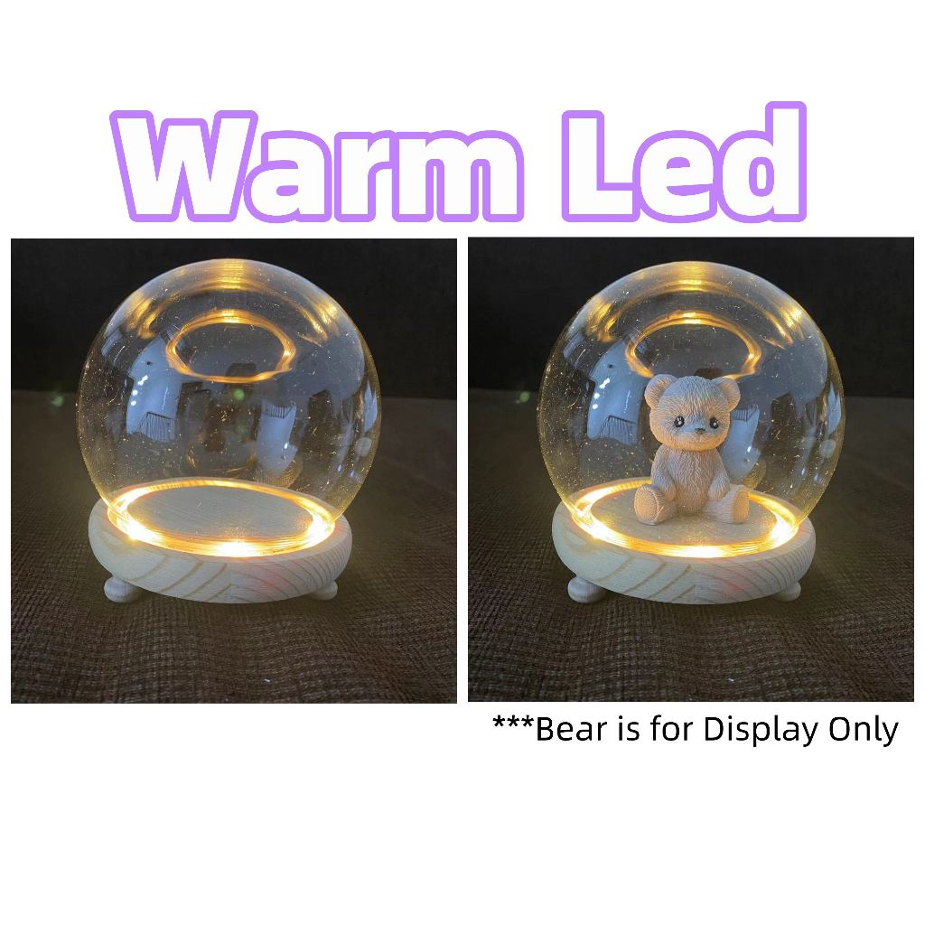 READY STOCK Spherical Round Terrarium Glass Jar Tabletop Display Dust