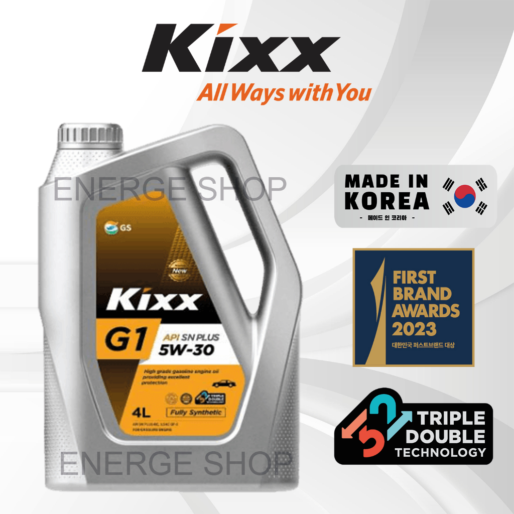 KIXX G1 API SN PLUS 5W30 Fully Synthetic Engine Oil (4L) Made In Korea ...